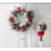  Flocked Pinecone Ornament Wreath