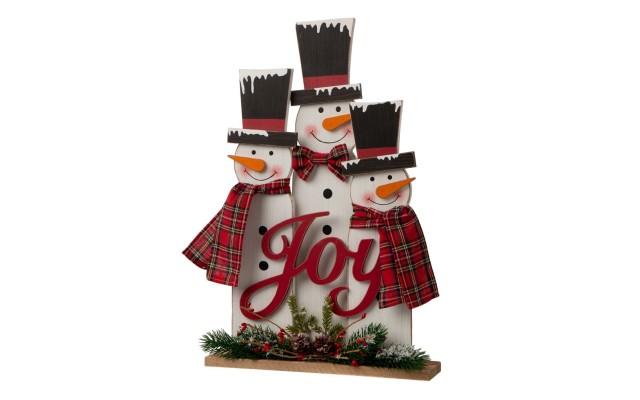 Wooden Snowman Family Table or Standing Decor
