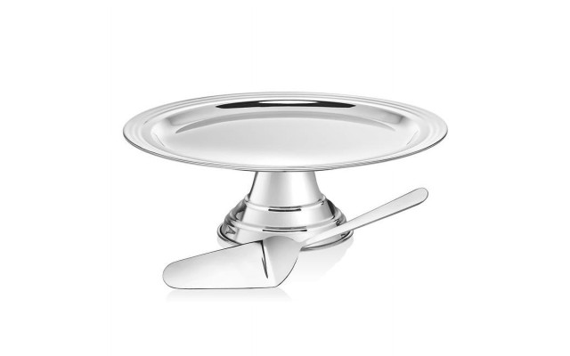  97607 13 x 13 x 5 in. Revere Cake Stand with Serving Set