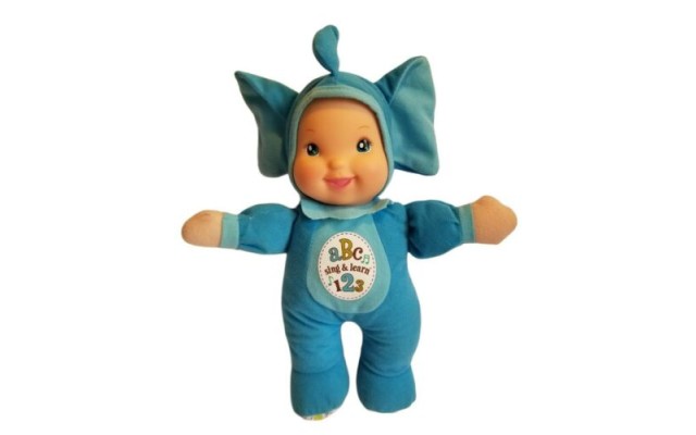  Babys First Basic Training Sing N Learn, Elephant Doll, Blue
