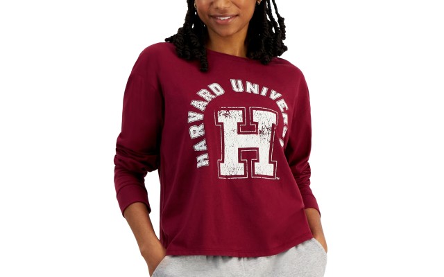  Juniors’ Harvard Graphic Top, Red, Medium
