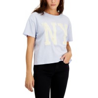 Grayson Threads Black Juniors’ Ny Short-Sleeve T-Shirt Light Blue/S