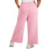  Women’s Trendy Plus Size Los Angeles Wide-Leg Pants, Pink, 2X