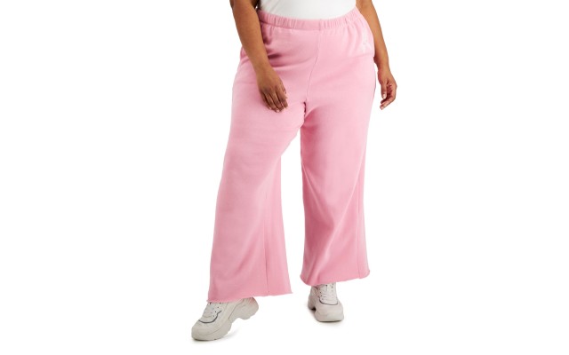  Women’s Trendy Plus Size Los Angeles Wide-Leg Pants, Pink, 2X