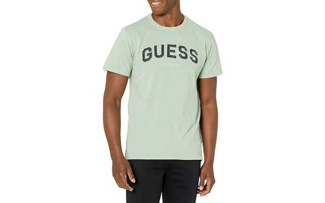  Men’s College Crewneck Short Sleeve Tee, Green, Large