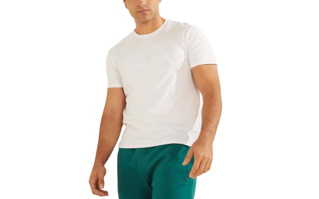  Men’s Velvet Logo Graphic T-Shirt, White, XX-Large