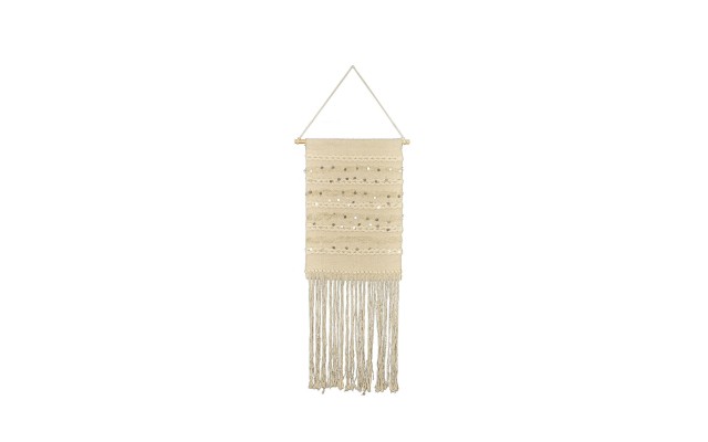  Petrax Macrame Wall Hanging, Natural Rope, 19” x 3.75”