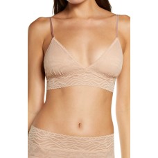 Hanky Panky Printed Lace Bralette, Mocha, Small