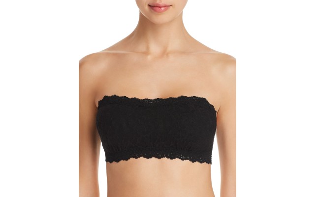  Women’s Signature Lace Padded Bandeau Bra Black, X-Small