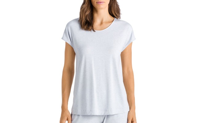  Women's Natural Elegance Short Sleeve Sleep Tee, Celestial Blue, Small
