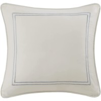 Harbor House Modern Design Decorative Pillow Hypoallergenic Sofa Cushion Lumbar, Back Support, Square 16″ x 16″, Chelse, Satin,Blue/Ivory