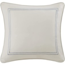 Harbor House Modern Design Decorative Pillow Hypoallergenic Sofa Cushion Lumbar, Back Support, Square 16″ x 16″, Chelse, Satin,Blue/Ivory