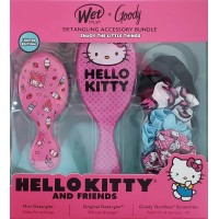 Hello Kitty and Friends Wet Brush + Goody Detangling Accessory Bundle, Pink