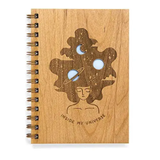 Hereafter Inside My Universe Wood Journal