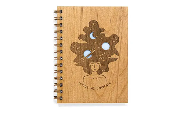 Hereafter Inside My Universe Wood Journal