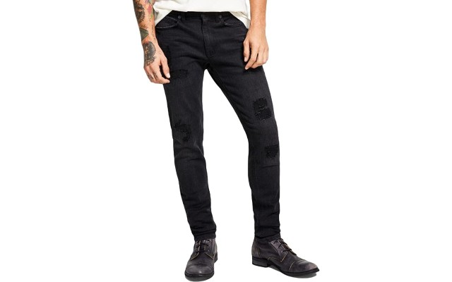  Men’s Super Slim Fit Jeans, Black, 29x32