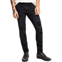 Heroes Motors Men’s Super Slim Fit Jeans, Black, 30X32