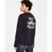  Men’s Long-Sleeve Graphic Henley, Black, Small