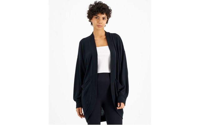  Juniors Cocoon Cardigan, Black, Small
