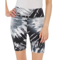 Hippie Rose Juniors’ High-Rise Biker Shorts, Black Tie Dye, X-Large