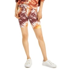 Hippie Rose Juniors High-Rise Graphic Biker Shorts