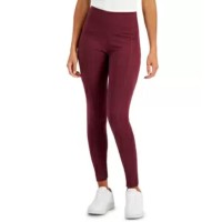 Hippie Rose Juniors’ High-Rise Side-Pocket Leggings, Wine Berry, Large