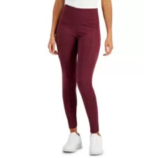 Hippie Rose Juniors’ High-Rise Side-Pocket Leggings, Wine Berry, Large