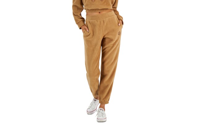  Juniors’ Polar Fleece Joggers, Tan, Small