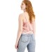  Juniors’ Ruched Tie-Hem Camisole, Light Pink/S