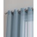  Perth Semi Sheer Grommet Curtain Panels, Aqua, 54×84