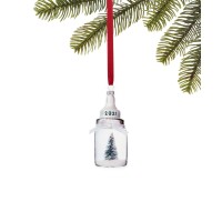 Holiday Lane 2021 Baby’s First Milk Bottle with Green Tree Inside Ornament,