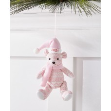 Holiday Lane 2021 Baby’s First Pink and White Bear Ornament