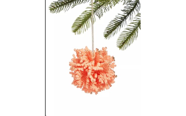 Holiday Lane At The Beach And Seaside Coral Ball Ornament