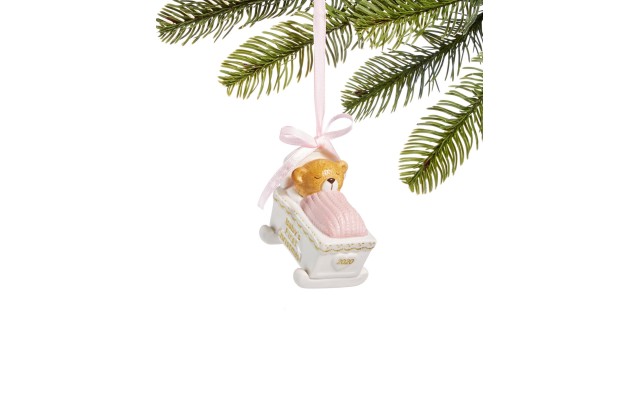  Baby’s First Baby Bear In Pink Cradle