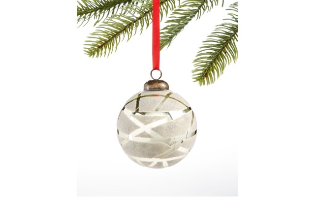  Birds & Boughs, Gold Ball Ornament