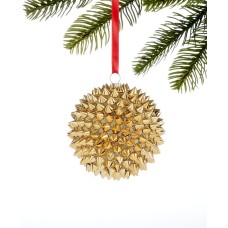 Holiday Lane Black Tie Ball Ornament, Gold