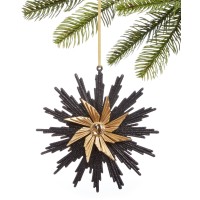 Holiday Lane Black Tie Snowflake Ornament