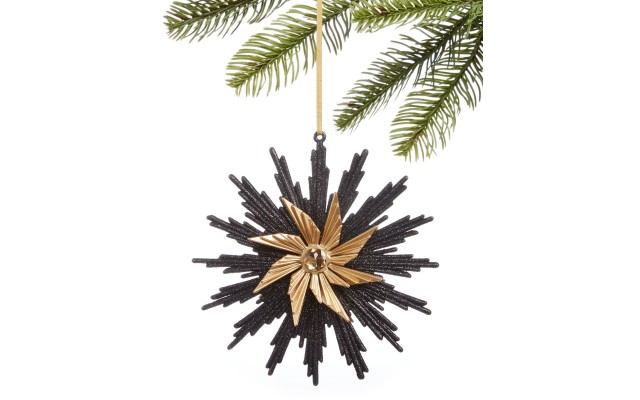  Black Tie Snowflake Ornament