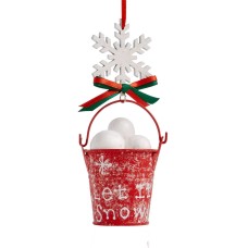 Holiday Lane Bucket Full of Snowballs Ornament