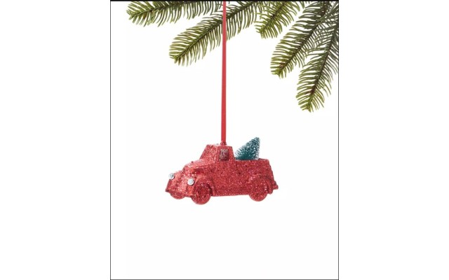 Holiday Lane Christmas Cheer Glitter Truck Ornament