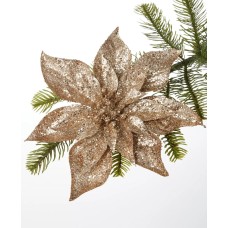 Holiday Lane Cinnamon & Spice Flower Ornament, Gold