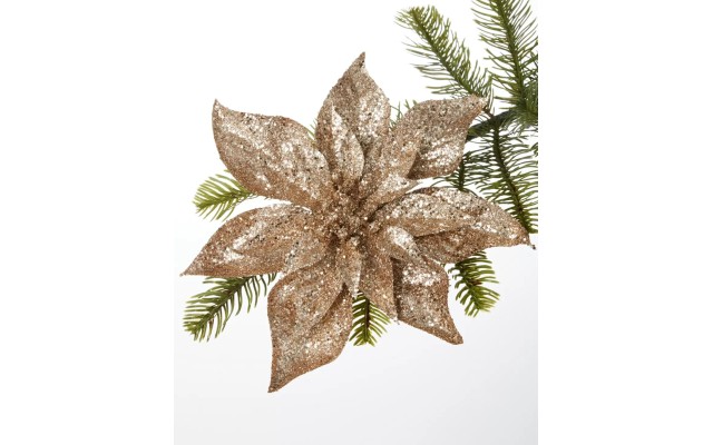  Cinnamon & Spice Flower Ornament, Gold
