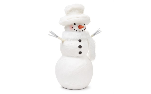  Cozy Christmas 16″H Paperpulp Snowman Decor