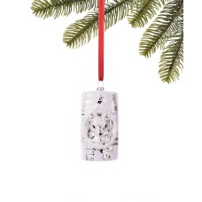 Holiday Lane Cozy Christmas Sliver Glitter Squirrel Ornament