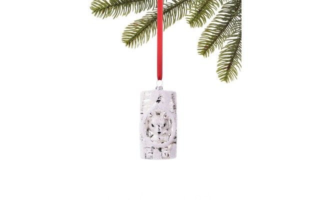  Cozy Christmas Sliver Glitter Squirrel Ornament