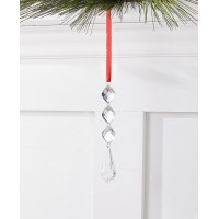 Holiday Lane Crystal Elegance Clear Icicle Ornament, 7”