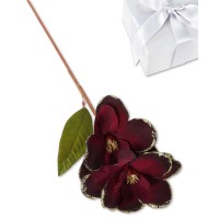 Holiday Lane Evergreen Dreams Burgundy Floral Pick Set of 3