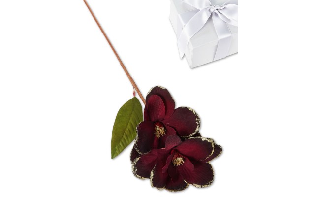  Evergreen Dreams Burgundy Floral Pick Set of 3