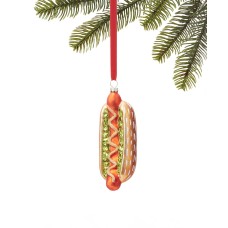 Holiday Lane Foodie and Spirits Hotdog with Bun Ornament