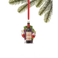 Holiday Lane Foodie and Spirits Wine Bottle “Tis The Season to Get Tipsy” Ornament